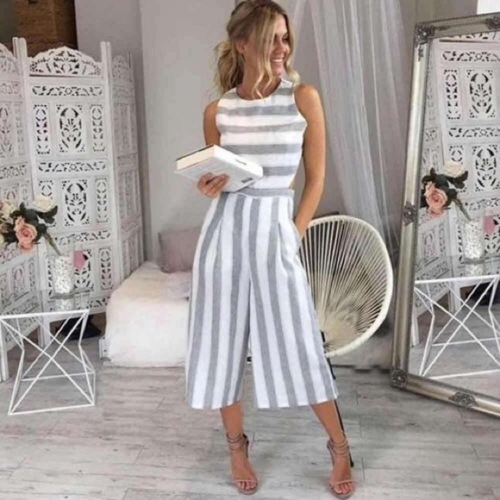 Villago Striped Jumpsuit